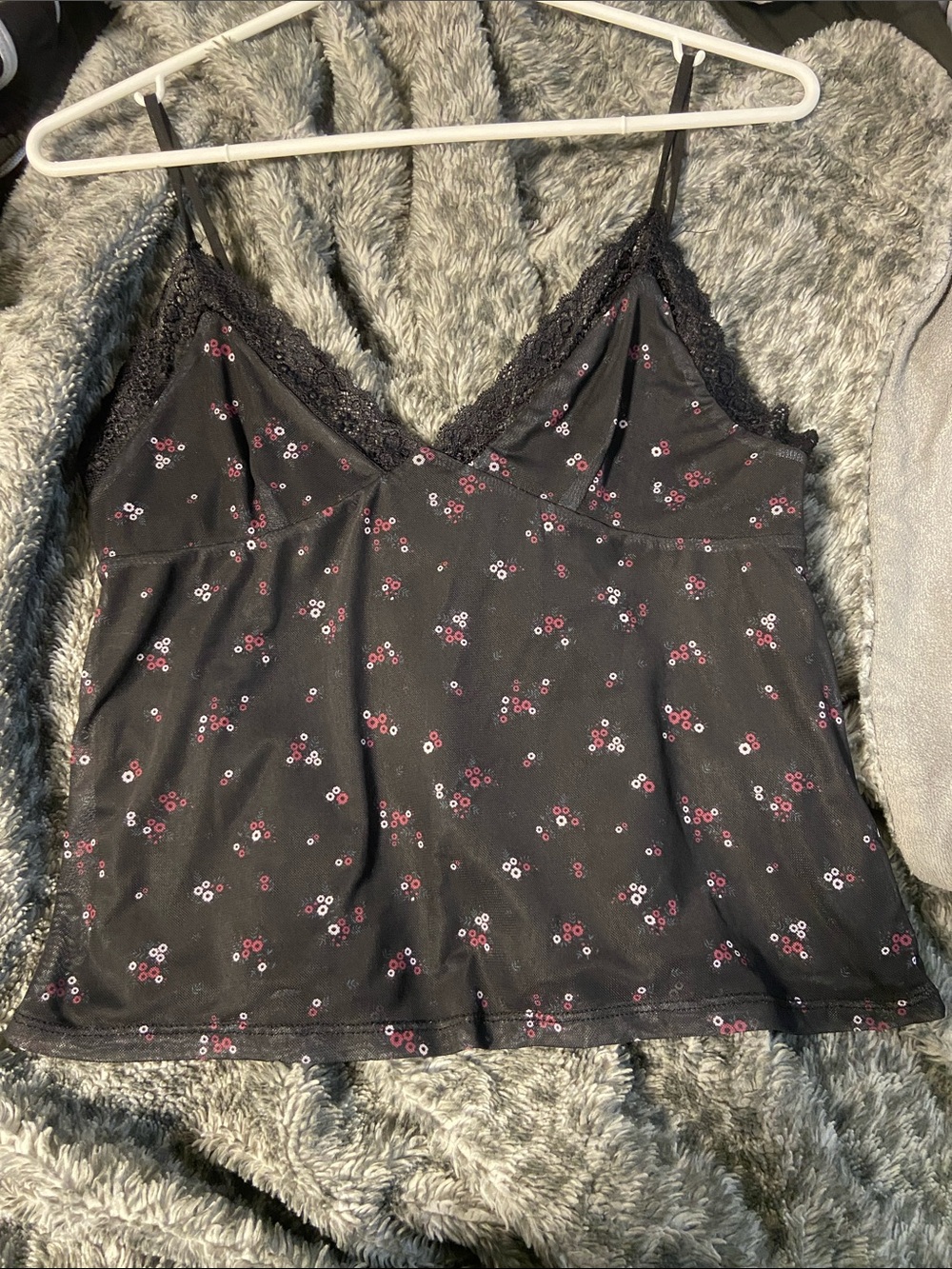 Black lacey Y2K top